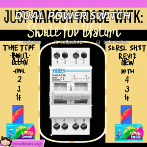 Interrupteur de transfert manuel double alimentation 2P 40A Mini MTS avec verrouillage, montage sur rail DIN, disjoncteur - Product Image 2