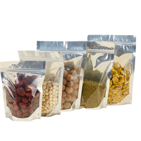 Échantillon de sac d'emballage alimentaire refermable à fermeture éclair avec fenêtre transparente