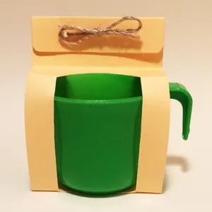 Nuevo diseño de papel reciclado Kraft caja de regalo taza de embalaje Mini caja de artesanía para tazas y velas hechas a mano