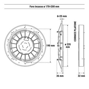 Plafoniera Beghelli Function3 170 Downlight 3000K CRI90 Diametro 29cm - Product Image 2
