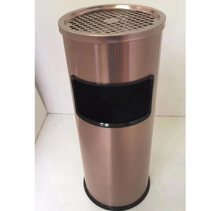 Thùng Rác Ss Màu Vàng Hồng Thùng Rác Có Gạt Tàn - Product Image 1