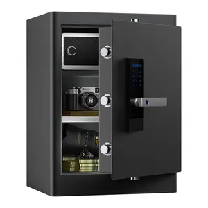 Custom Safes Luxury Touchscreen Design Biometric Fingerprint Safe Box For Money High Security 80L Black