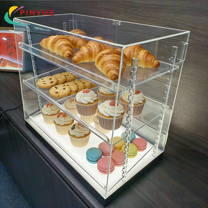 Rak Kue Akrilik Kecil Transparan, Mudah Dirakit, Dapat Disesuaikan, Wadah Akrilik untuk Dessert Tiramisu, Kotak <span class=keywords><strong>Display</strong></span> Kue Akrilik Grosir - Product Image 1