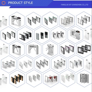 Système de contrôle d'accès avec tourniquet à barrière battante à capteurs infrarouges optiques d'entrée pour intérieur et extérieur - Product Image 6