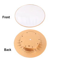 Présentoir rotatif motorisé avec miroir pour tête de mannequin Support de plateau tournant de 25cm pour salon de coiffure Miroir Plateau tournant pour bijoux