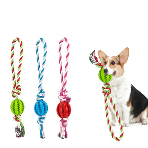 Bola <span class=keywords><strong>de</strong></span> comida con fugas resistente al tratamiento Dental, juguetes <span class=keywords><strong>de</strong></span> bola <span class=keywords><strong>de</strong></span> nudo <span class=keywords><strong>de</strong></span> perro para Limpieza <span class=keywords><strong>de</strong></span> dientes <span class=keywords><strong>de</strong></span> goma suave - Product Image 2