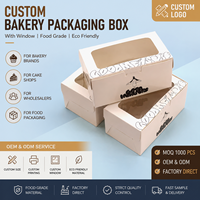 Cajas para Llevar Pollo Frito Impresas Personalizadas con Ventana y Asa, Empaque de Papel de Grado Alimenticio