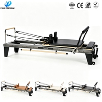Reformer de Pilates Premium con Riel Completo, Estructura de Aleación de Aluminio con Revestimiento Negro Resistente, para Uso en Casa o Estudio
