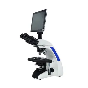 Mikroskop Elektronik Digital 3D Trinokular Video Stereo dengan Kamera