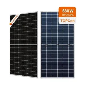 OEM/ODM 565W 570W 580W 585W n-tipi TopCon Bifacial fotovoltaik paneller GÜNEŞ PANELI en iyi şirket