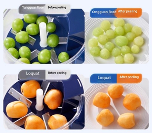 Éplucheur de fruits électrique automatique pour la cuisine domestique, machine à éplucher les raisins et les prunes en plastique, gadget de cuisine compact et pratique avec - Product Image 3