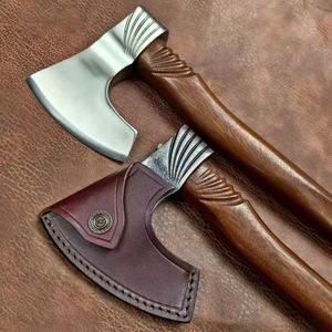 Cuchillo Táctico de Combate Personalizable de Alta Calidad con Hoja de Acero Inoxidable, Funda de Cuero OEM, Mango de Cuerda, Grosor de 10 mm, DIY - Product Image 2