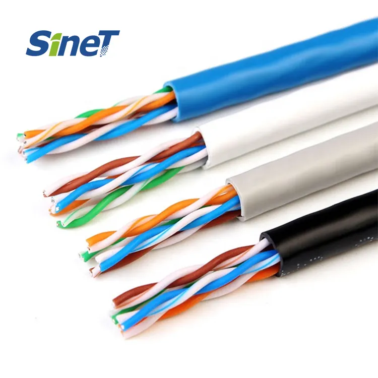 OEM Factory Supply Different Types of Network Cable 4 Pair 24AWG/23AWG Solid CCA/Copper Cat5e Or Cat6 Cable 305m Cross Lan Cable