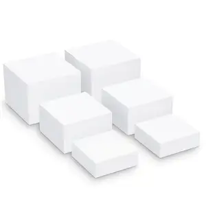 Risers de exibição acrílicos Caixas acrílicas Cubos de aninhamento 5 Lados com Bottoms ocos Display Stand Prateleira