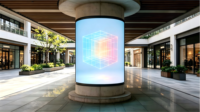 Affichage LED cylindrique extérieur P2.5, écran vidéo numérique personnalisé en colonne ronde pour une couverture visuelle à 360 degrés, publicité de marque