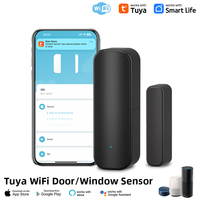 Détecteur de fermeture d'ouverture de fenêtre de porte à distance Tuya boîtier noir capteur d'obturateur de porte intelligent fonctionne avec Alexa Google Home