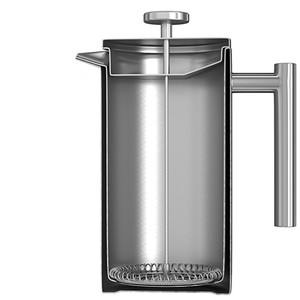Cafetière à presse française en <span class=keywords><strong>acier</strong></span> inoxydable à double paroi noir mat - Product Image 5