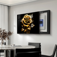 Moderne Stromzähler Box Rose Blume dekorative Malerei Kristall Porzellan mit Diamanten Wand kunst Wohnzimmer Home Decoration