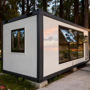 <span class=keywords><strong>Maison</strong></span> conteneur préfabriquée démontable à panneaux sandwich respirants à <span class=keywords><strong>prix</strong></span> abordable pour usage extérieur, design contemporain pour bureau ou boutique - Product Image 1
