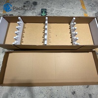 Boîte en carton ondulé robuste avec coussinets de protection en EVA, couvercle et base, écologique et biodégradable, réutilisable, de forme oblongue