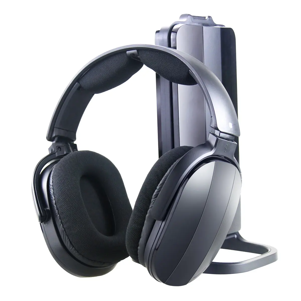 Wholesale Cheap Price 2.4GHz RF 100ft Wireless TV Headphones Over Ear Stereo Headsets Charging Dock Rechargeable For TV