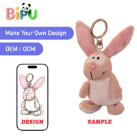 Fabricant de breloques en peluche BIPU, porte-clés en peluche personnalisés, rembourrés de coton PP et mousse de polyester, unisexe, pour Noël, support OEM