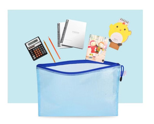 Bolsa de documentos ignífuga PP personalizada A4 lienzo PVC malla transparente organizador caso cremallera sobre bolsa carpeta de archivos Documento de oficina - Product Image 1