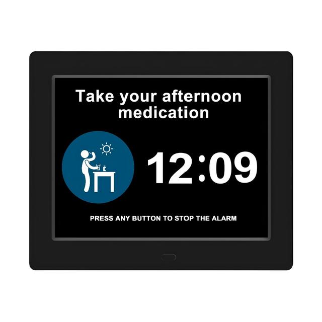 2024 Digital Desk Clock for Elder People Time Reminder Popular Cheap Price 8 Inch Clock Digital Alarm