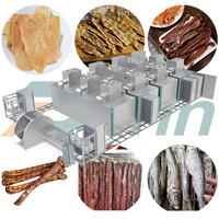 Machine de séchage d'aliments pour animaux de compagnie haute capacité 2000 kg, ligne d'empilage automatique de palettes, chambre de déshydratation en acier inoxydable pour viande séchée