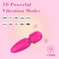 Vibrador de Bala Potente Recargable por USB para Mujeres, Masajeador de Clítoris, 10 Modos de Vibración, Impermeable IPX7, Mini Juguete Sexual