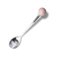 Ensemble élégant et durable de mini-fourchettes et cuillères en acier inoxydable avec manche en céramique pour fruits, desserts, café, thé, cuisine, maison, vaisselle de table