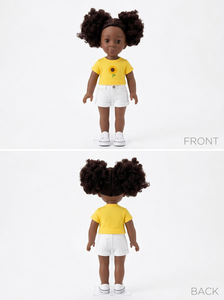 Poupée articulée réaliste en vinyle de 18 pouces, cheveux <span class=keywords><strong>afro</strong></span> bouclés, personnalisable, <span class=keywords><strong>tête</strong></span> et corps moulés, marque OEM, éducative - Product Image 4