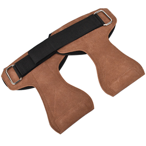 Protège-paumes en cuir de vachette antidérapants pour musculation avec boucle pour doigts pour barre de traction unisexe personnalisable PD - Product Image 4