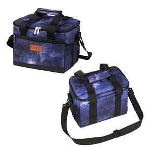 Sac isotherme de pique-nique et de voyage 15L en tissu Oxford 600D avec logo personnalisé, bandoulière et compartiment repas thermique - Product Image 3