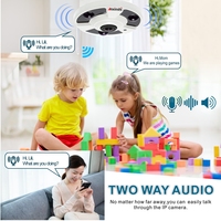 Kamera Keamanan Rumah Nirkabel Anxinshi 3MP 4CH NVR Kit 360 °   Sistem Kamera CCTV Fisheye WiFi Dalam & Luar Ruangan