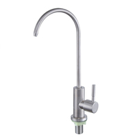 Robinet de cuisine avec filtre purificateur d'eau en acier inoxydable brossé, cartouche céramique