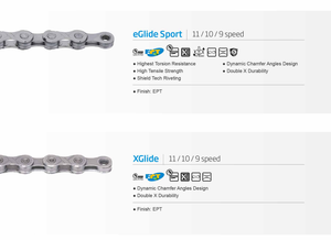 Chaîne KMC E Glide XGlide pour système <span class=keywords><strong>Shimano</strong></span> CUES Link Glide 9 <span class=keywords><strong>10</strong></span> 11 <span class=keywords><strong>vitesses</strong></span>, chaîne de vélo électrique EPT anti-rouille - Product Image 5