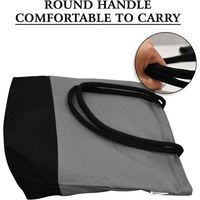 Sac fourre-tout en coton uni à logo personnalisé Sac fourre-tout en toile surdimensionné gris Sac fourre-tout pliable réutilisable avec fermeture éclair