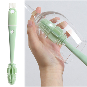 4 In 1 Bottle Cleaning Brush <b>Sponge</b> Bottle Gap Cleaner <b>Long</b> <b>Handle</b> Cup cleaner For Mug Bottle Cover Kitchen Cleaning Tool - Product Image 1