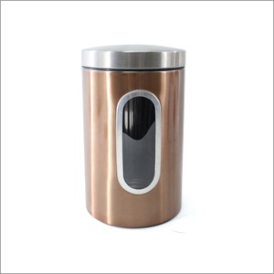 Stainless Steel Storage Box Round Vacuum Airtight Kitchen Canister Sets
