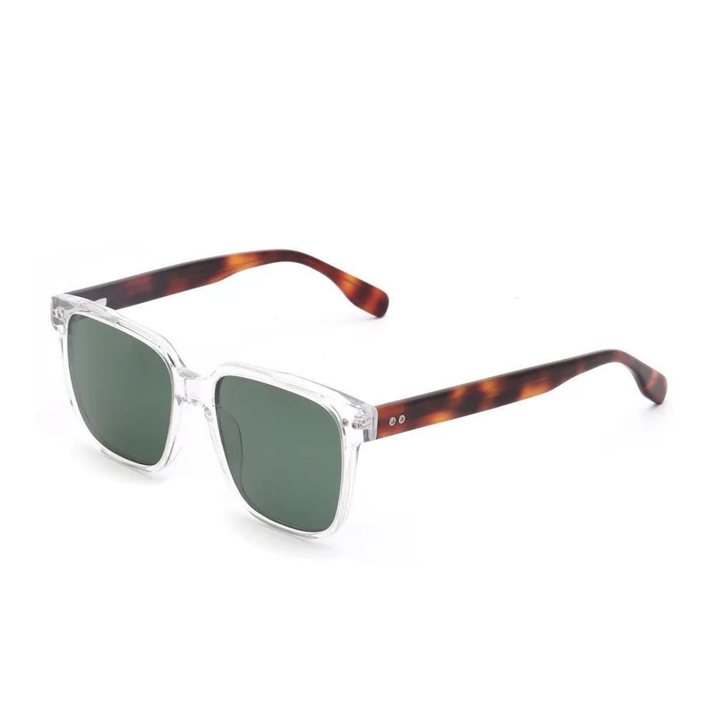 G6017S Designer De Alta Qualidade Polarizada Fantasia Retro Acetato Quadrado Óculos De Sol