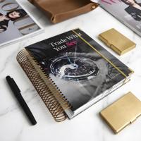 Carnet de planification d'entreprise personnalisé en spirale : planificateur hebdomadaire et mensuel, organisateur de budget et de factures, impression sur mesure