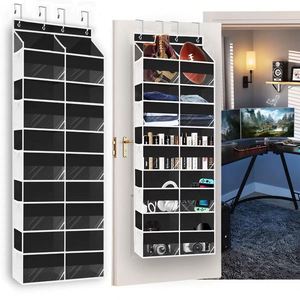 Organizador de Ropa Colgante de Pared de Acero Inoxidable Multicapa con PVC, Gran Capacidad de Almacenamiento, Tela No Tejida para la Parte Posterior de la Puerta - Product Image 3