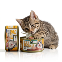 Nourriture humide sans céréales pour chats 170G Poulet déchiqueté Thon Viande fraîche en soupe Fournisseur OEM Alimentation en conserve pour chats