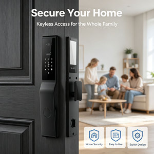 Glomarket Tuya Intelligente Face Recognition Biometric Digital Combination Finger Print Password Keyless Entry Smart Door <b>Lock</b> - Product Image 5