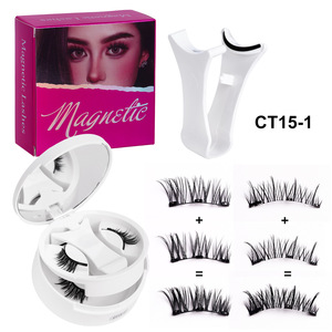Kit de <span class=keywords><strong>cils</strong></span> magnétiques à l'aspect naturel avec logo personnalisé en gros, sans colle, réutilisables, <span class=keywords><strong>cils</strong></span> magnétiques quantiques avec applicateur - Product Image 1