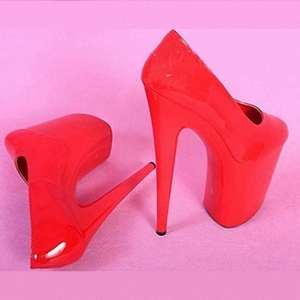 Chaussures à talons hauts de 20 cm, bout rond peu profond, 8 pouces, escarpins fantaisie pour travestissement, boîte de nuit, strip-teaseuse, et pour la danse sur barre à domicile - Product Image 2