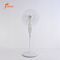 Ventilador eléctrico portátil con control remoto de 16 pulgadas con luz, panel solar, batería recargable, ventilador de pie
