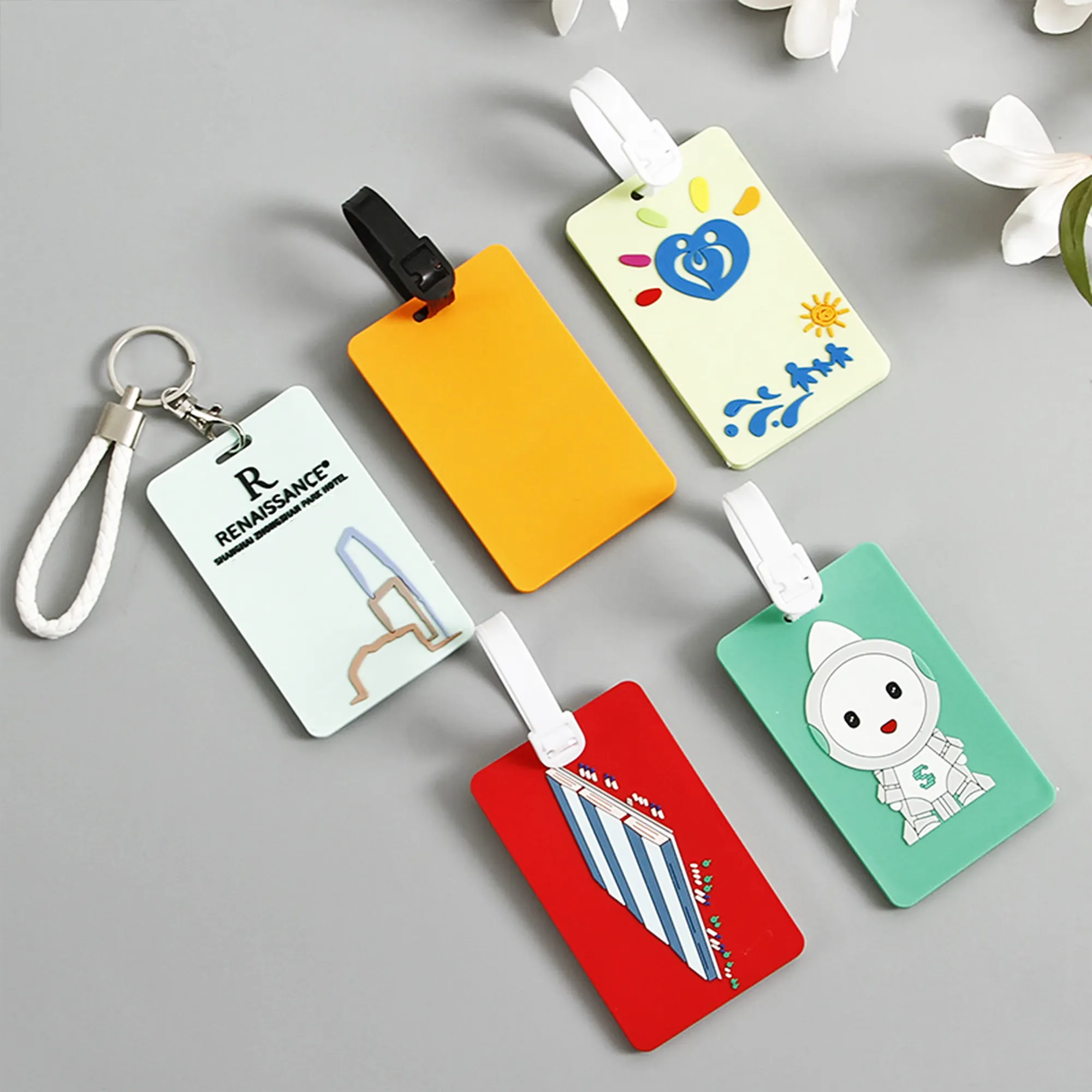 Travel Accessories Custom Printing And Engraving Luggage Tag Promotional Soft Rubber Pvc Baggage Luggage Tag