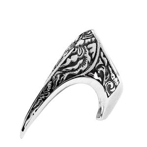 Anillo de Acero Inoxidable 316L Yunnique con Diseño de Garra Gótica para Hombre, Tono Plata Antiguo, Tallado de Filigrana, Estilo Rebelde, Motero, Punk, Hip Hop - Product Image 2